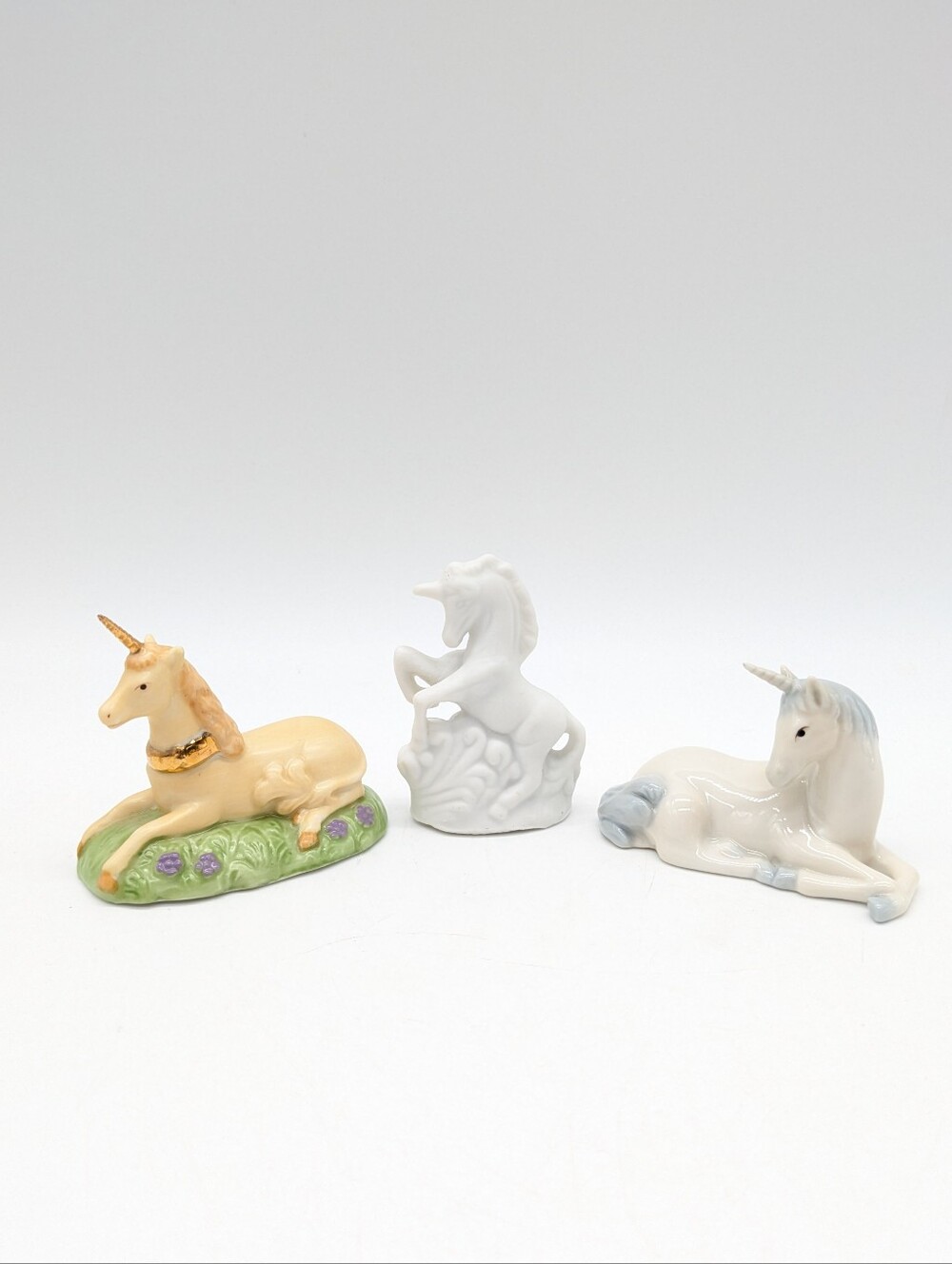 Vintage Princeton Gallery Small Ceramic Novelty Kitsch Unicorn Figurine Decor